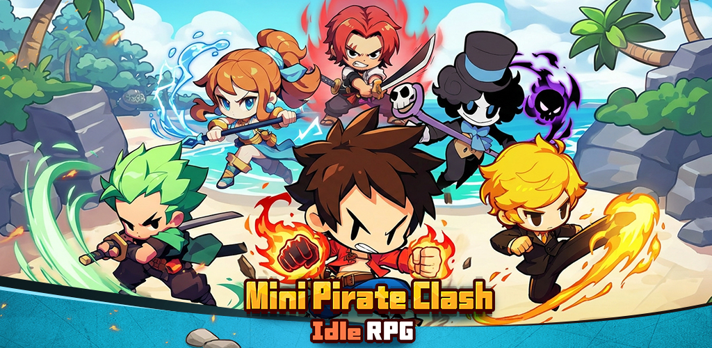 Mini Pirate Clash Idle RPG — pirate character ensemble